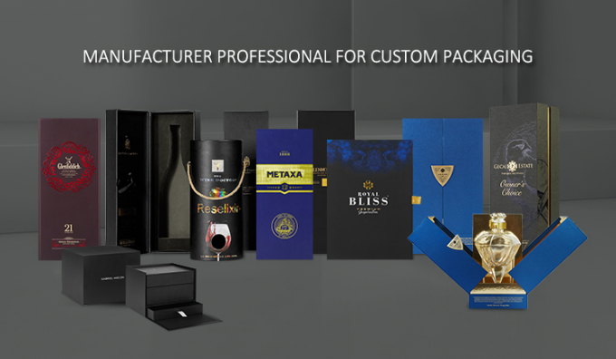 Kreativer Rohr-Wein-Glas-Kasten Logo Black Luxury Cardboard Packagings ovaler runder für Wein