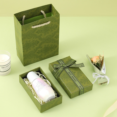 Vintage Luxury Green Lipstick Gift Box Customized Lipstick Packaging Box