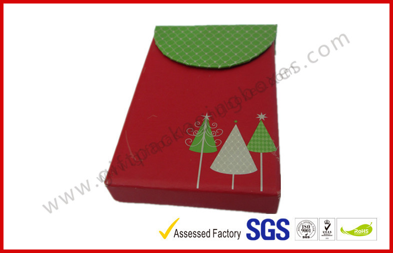 Rotes Weihnachtsgeschenk-Verpackenkästen faltbar/Promi Karten-Geschenk ...